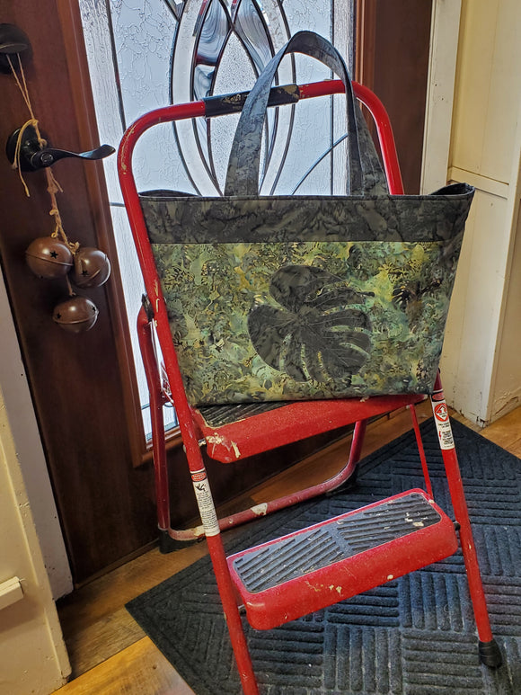 Green Batik Everyday Tote