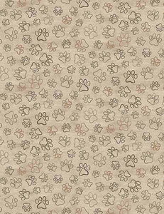 Timeless Treasures Dog CD8556-NATURAL